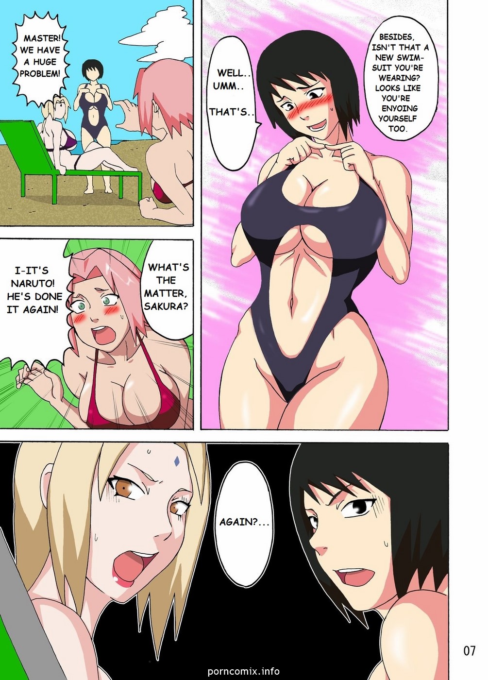 Tsunade’s Obscene Beach (Naruto) Hentai Manga 008