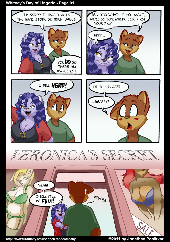 Whitney’s Day of Lingerie Furry Comics 001