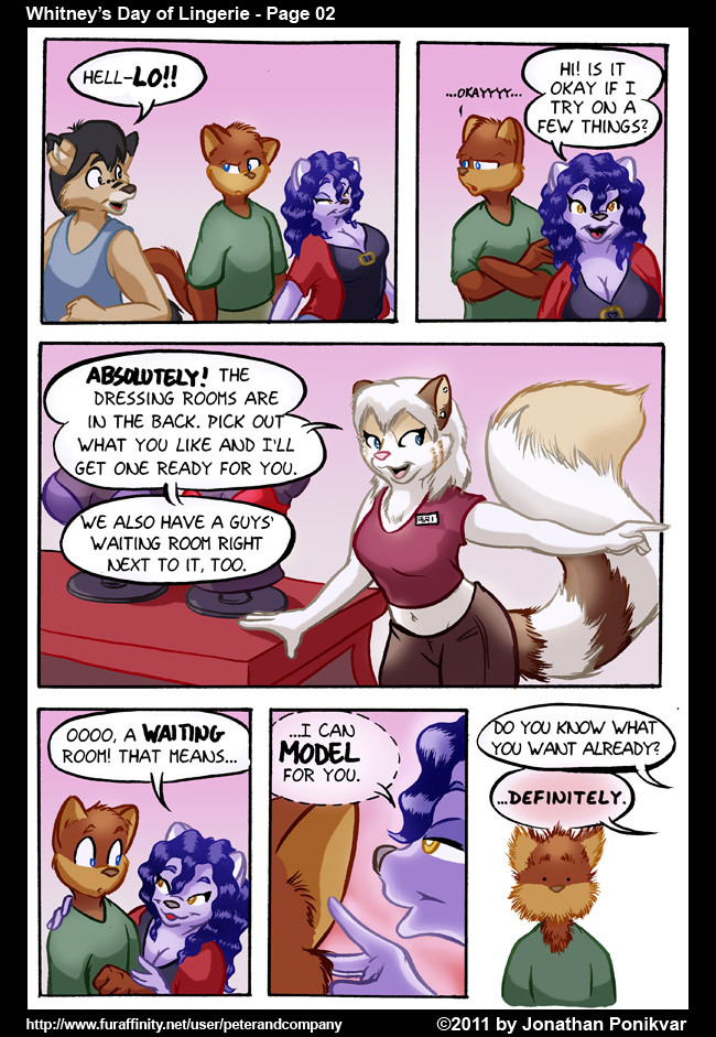 Whitney’s Day of Lingerie Furry Comics 002